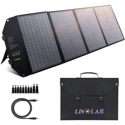 Tas Lipat Surya Portable IP65 Waterproof 100W Lapisan Solar Panel Charger